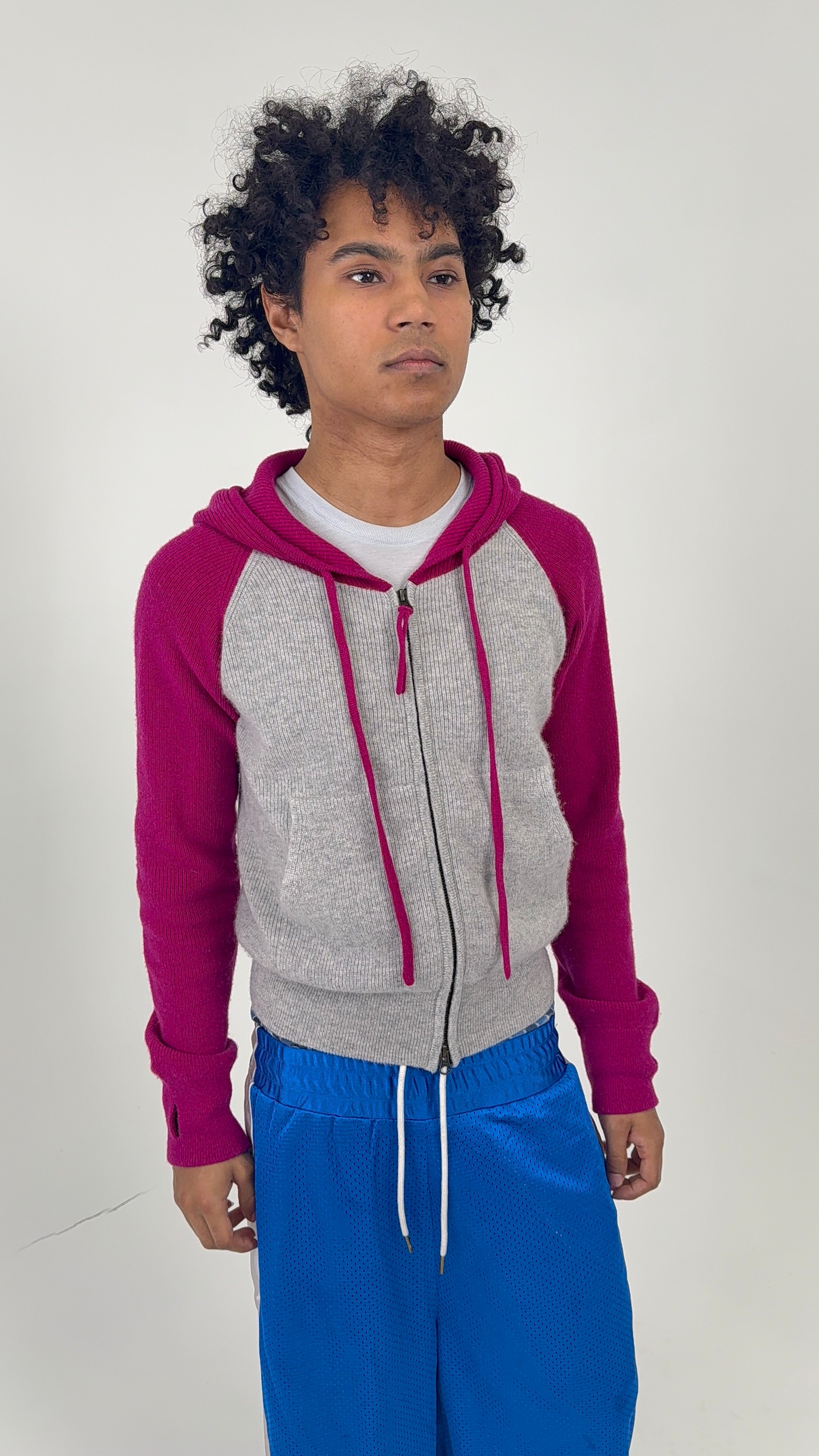 Pink & Heather Cashmere Zip
