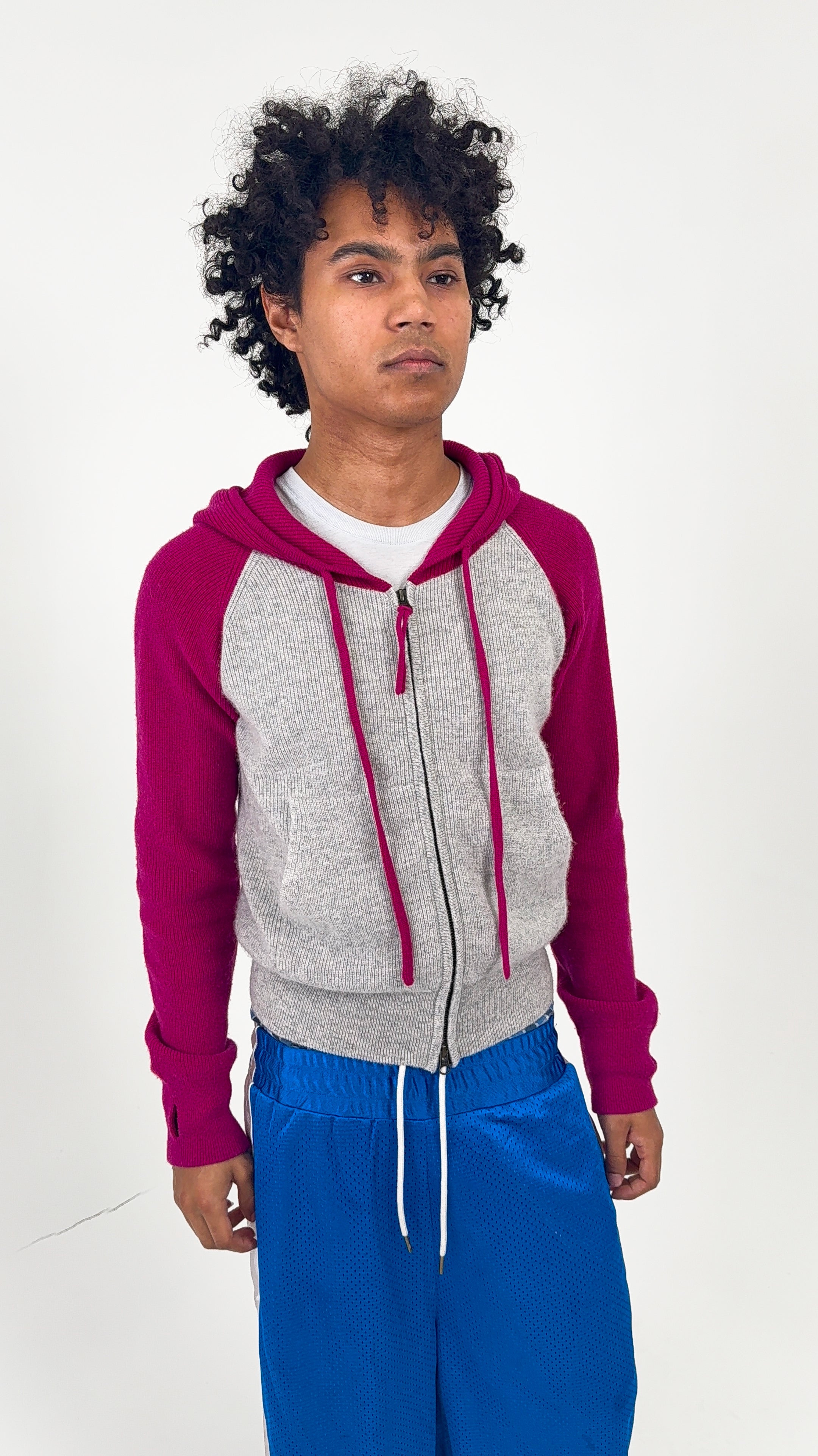 Pink & Heather Cashmere Zip