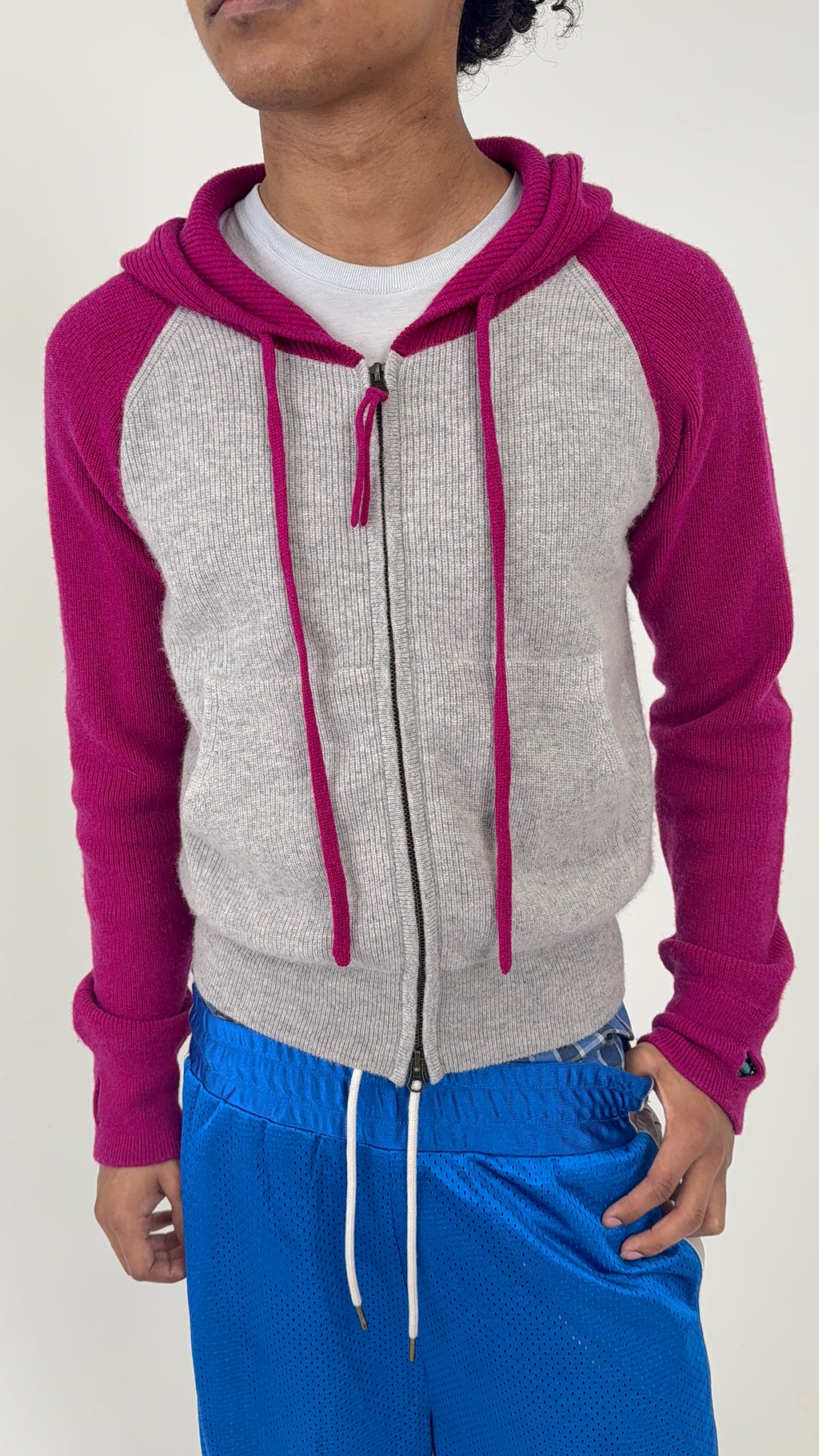 Pink & Heather Cashmere Zip