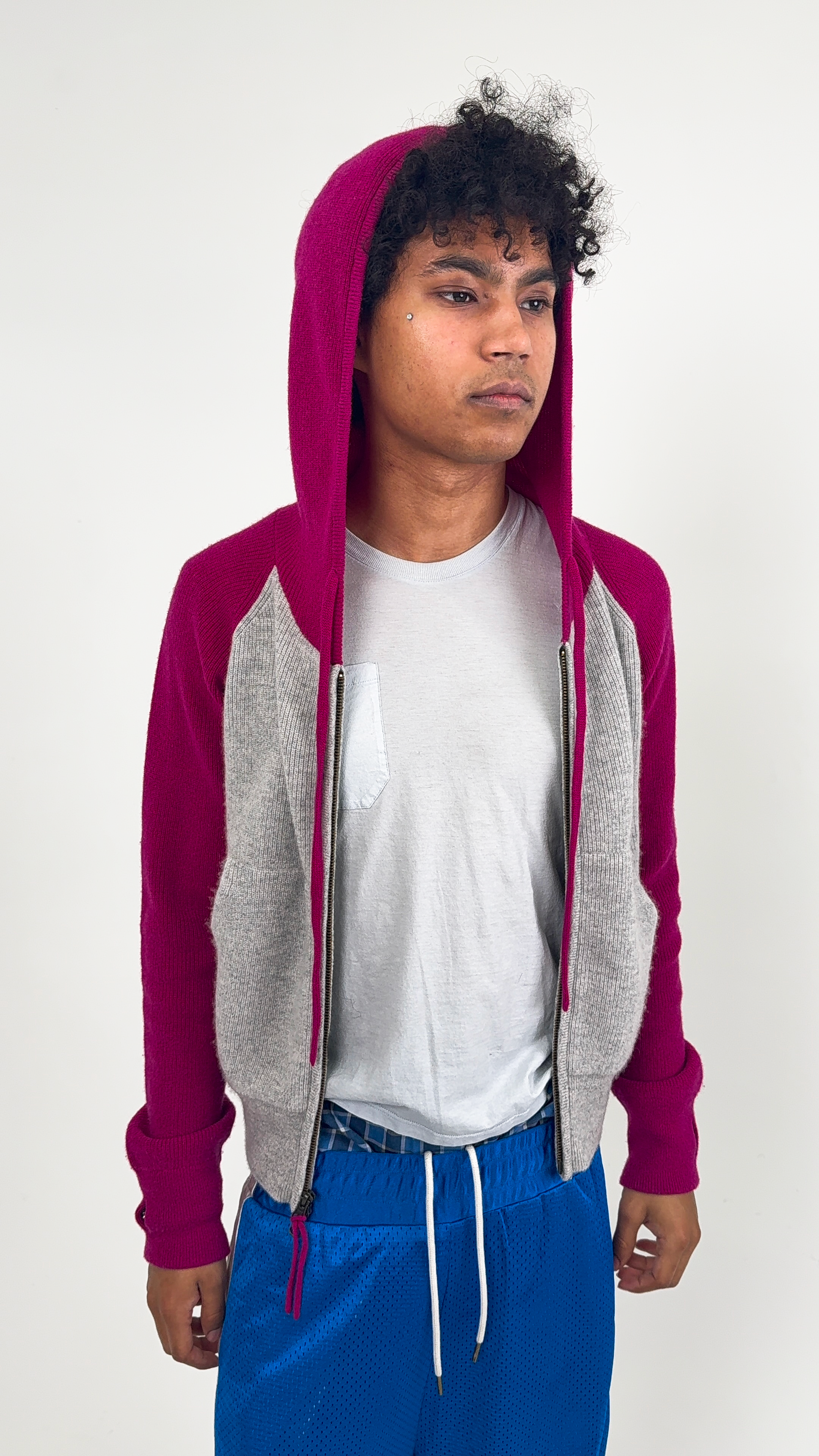 Pink & Heather Cashmere Zip