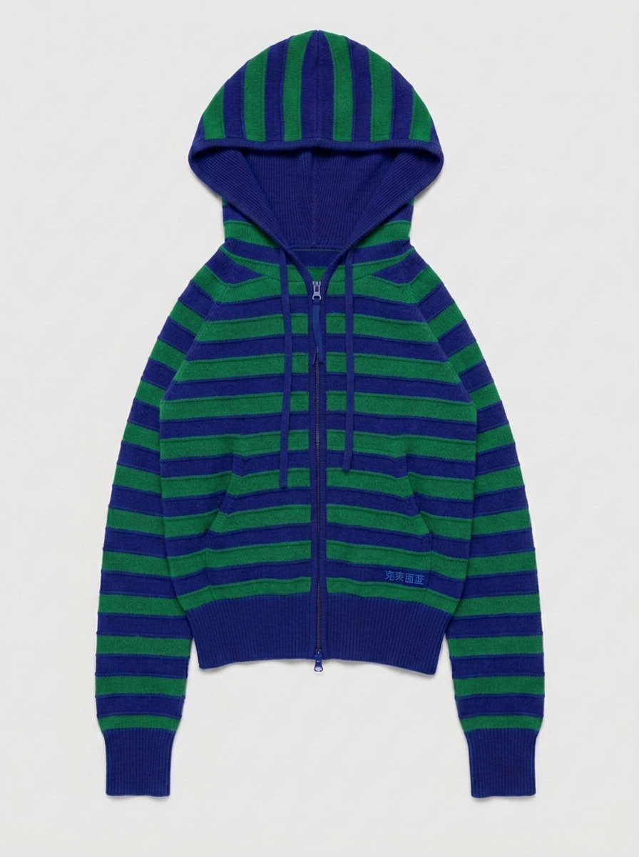Melon & Blueberry Merino Zip